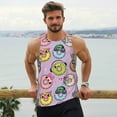 thumbnail image 6 of KLL Cartoon Donuts Print Men's Muscle Gym Workout Stringer Tank Tops Bodybuilding Fitness T-Shirts Tank Tops Men-XX-Large, 6 of 7