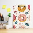 thumbnail image 2 of FORMRS Acrylic Clipboard with Low Profile Clip Standard A4 Letter Size, 12.5" x 9", Pink Donut, 2 of 8
