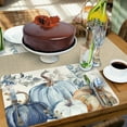 thumbnail image 5 of CounterArt "Pumpkin Blues" 4-Pack Reversible Flexible Plastic Tabletop Placemats, 5 of 8