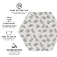 thumbnail image 3 of Lsque Hand Drawn Squirrel Pattern 4" Drink Coasters Set of 4, PVC Leather Absorbent Coasters, Table Coaster Set Decorative Coffee Cup Coasters Housewarming Gift -Hexagon, 3 of 6