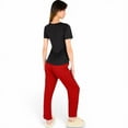 thumbnail image 5 of Lounge Women's Holiday Plaid Pajama Set with Short Sleeve Tie-Front Top and Elastic Waist Pants- Red,X Large, 5 of 7