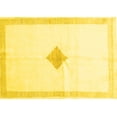 thumbnail image 1 of Ahgly Company Indoor Rectangle Solid Yellow Modern Area Rugs, 3' x 5', 1 of 4