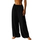 thumbnail image 3 of TaTaai Women's Loose Linen Blend Straight Leg Pants Solid Color Casual Trousers with Pockets Lightweight for Daily Travel Work Wear Gift, 3 of 7