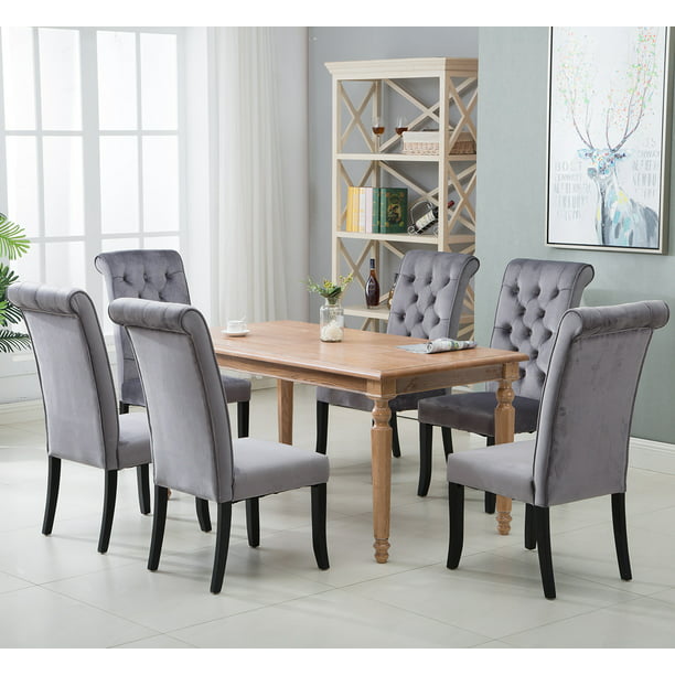 Beige Tufted Dining Chairs Upholstered, Tufted Dining Room Chairs