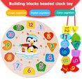 thumbnail image 2 of Juguete de reloj de enseñanza de madera, reloj de rompecabezas, juguetes educativos para edades tempranas con números, reloj de aprendizaje de madera para niños Sincero Hogar, 2 of 5