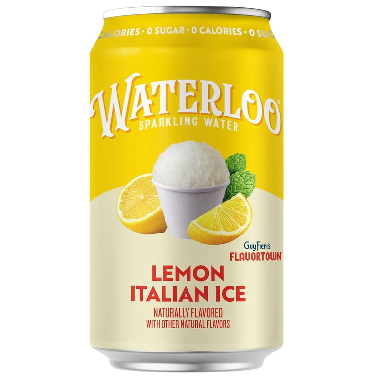 Waterloo Lemon Italian Ice Sparkling Water, 12 fl oz, 12 Pack photo 8