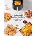thumbnail image 4 of Freidora de aire Toshiba 5.5QT con tecnología Heat-Q, comidas rápidas y fáciles, 8 menús preestablecidos y función Menu-IQ, precisión de 1 grado Fahrenheit, 90% menos aceite, asas de doble cara, 4 of 5