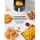 thumbnail image 4 of Freidora de aire Toshiba 5.5QT con tecnología Heat-Q, comidas rápidas y fáciles, 8 menús preestablecidos y función Menu-IQ, precisión de 1 grado Fahrenheit, 90% menos aceite, asas de doble cara, 4 of 5