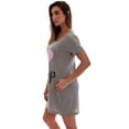 thumbnail image 2 of Just Love Comfortable Sleep Dress Shirt for Women - Ideal for Sleeping and Lounging in Dorms (Grey - I Love Sleep Mask, 2X), 2 of 3