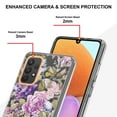 thumbnail image 4 of Allytech Samsung Galaxy A32 4G Case [NOT for A32 5G], Flower Series Crystal Clear Back Cover Flexible TPU Silicone Shockproof Drop Proof Anti-yellow Case Cover for Galaxy A32 4G, Peony, 4 of 5