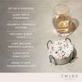 thumbnail image 3 of Twine Terrazzo Stone Coasters for Drinks, Beer, Cup Coasters, Set of 6, 3 of 7