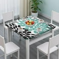 thumbnail image 3 of Colorful floral design stretch fit table cover, ideal for 36x36 inch outdoor patio and card tables, 3 of 6