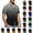 Army Green, variant on Mens Gradient Turndown Collar Shirt Short Sleeve Hidden Button Casual Fashion Top