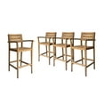 thumbnail image 6 of Jaxson Outdoor Rustic Acacia Wood Barstool (Set of 4), Teak, 6 of 6