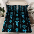 thumbnail image 2 of Feelyou Hippie Aztec Damask Queen Sheet Sets, Vintage Western Bow Bed Set, 4 Pieces, 2 of 7