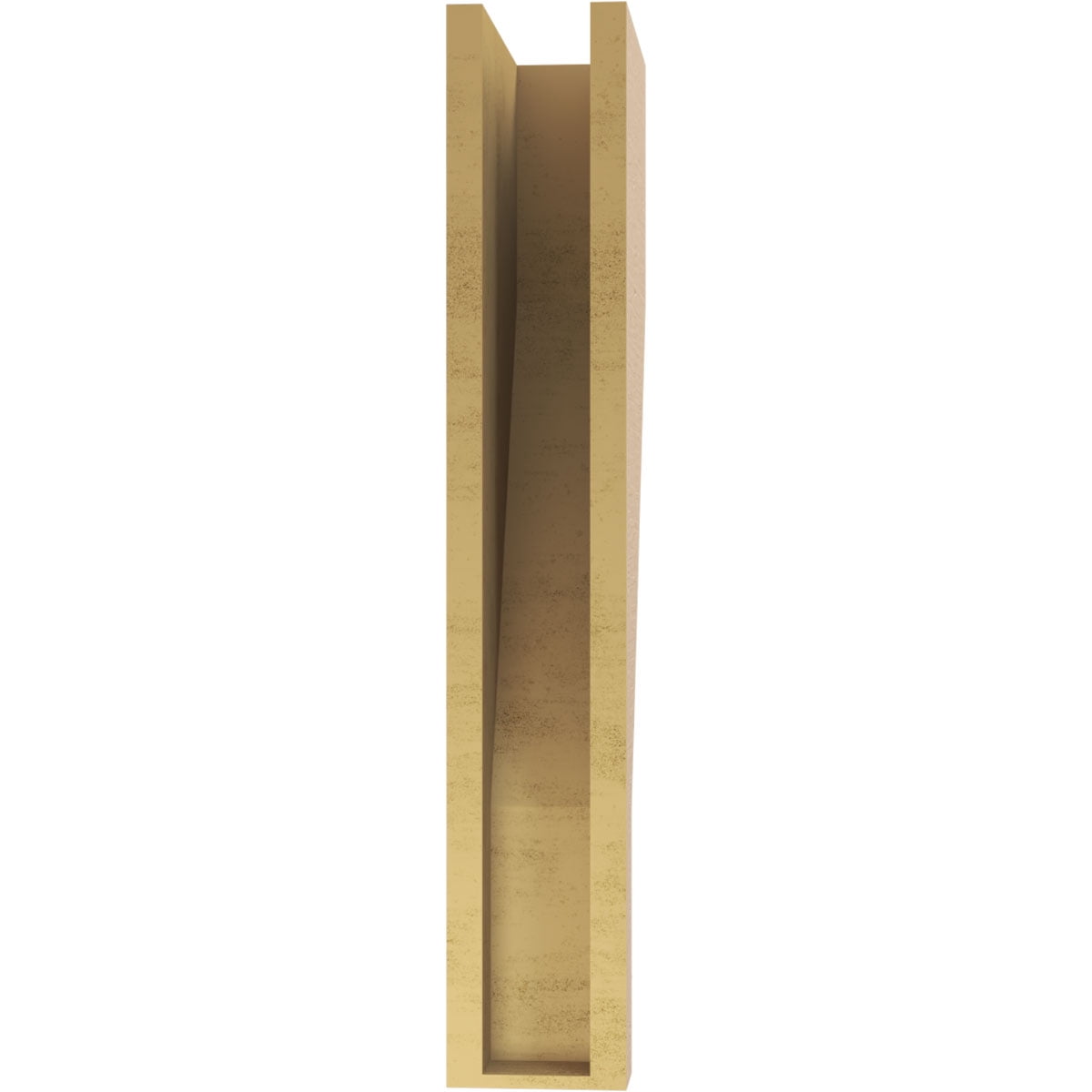 5"W x 10"D x 30"H Thin Clemmons Rough Cedar Woodgrain TimberThane Corbel, Primed Tan