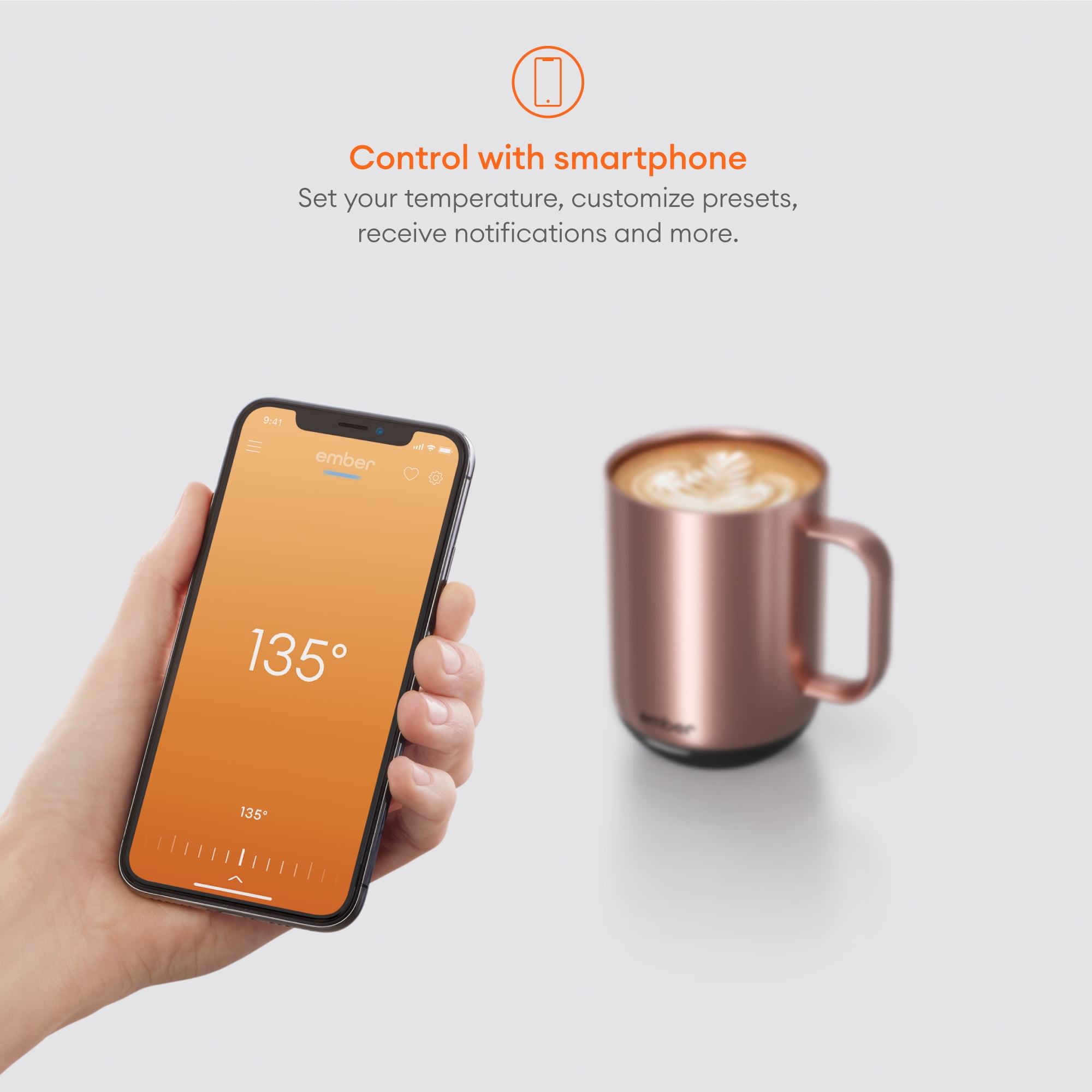 (4 pack) Ember Temperature Control Smart Mug 2, 10 oz, Rose Gold, Up To 1.5-hr Battery Life - App Controlled Heated Coffee/Tea Mug - Improved Design