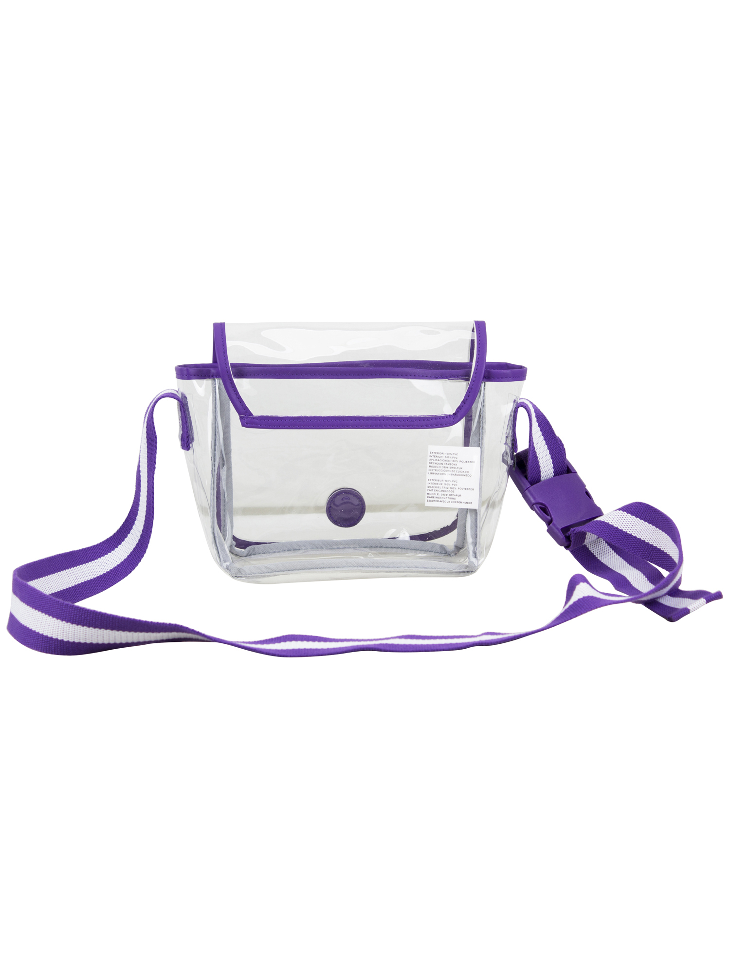 Eastsport Clear Stadium Cross Body, Purple