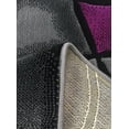 thumbnail image 5 of Purple/Grey/Silver/Black/Abstract Area Rug Modern Contemporary Circles and Wavey Swirlls Design Pattern, 5 of 9