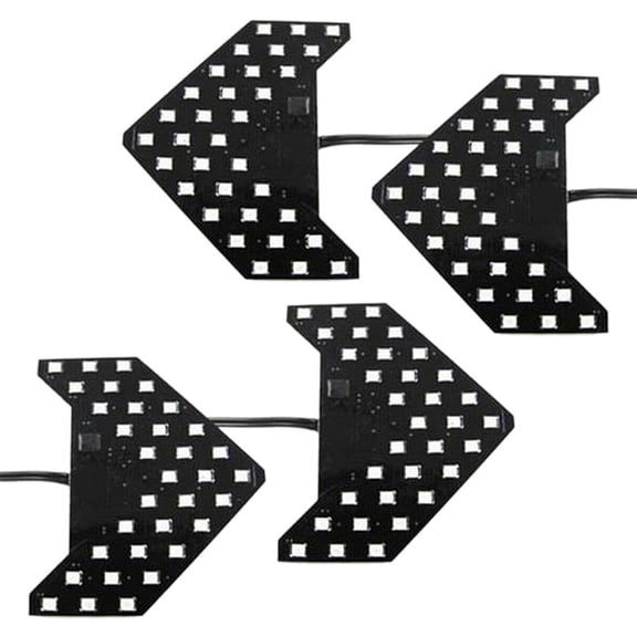 4Pcs Amber Yellow 33-SMD Sequential LED Arrows for Car Side Mirror Turn Signal Lights