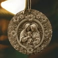 thumbnail image 2 of chaungfeng 4 Inches Nativity Christmas Ornament, Mother Mary and Jesus Decoration, 2D Christmas Hanging Ornament for Christmas Tree, Nativity Scene Ornaments Hanging Decor for Women Mom, 2 of 5
