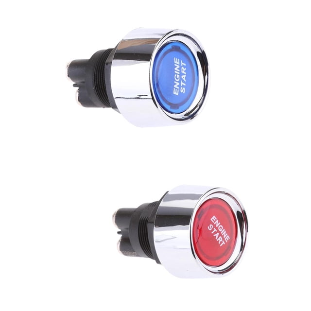 2pcs Botón de Arranque de Motor Luz Pieza de Instalación para Automóviles