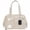 White, variant on Hfppkn PU Leather Pin Display Ita Tote Bag Transparent Window Shoulder Handbag for Daily Use 35x11x25cm Silver