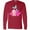 Red, variant on Inktastic Cute Mermaid, Pink Hair, Green Tail Long Sleeve T-Shirt