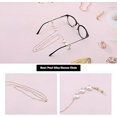 thumbnail image 2 of JM Juego de dos piezas de cadenas de perlas para gafas (oro y plata), máscara de perlas en forma de corazón, correa para gafas, soporte para gafas de sol, cable metálico, correa para gafas, accesorios para mujer 70 cm JM, 2 of 5