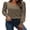 Brown, variant on Zeagoo Women's Elegant Tops Lightweight V Neck Puff Long Sleeves Tunic Tops