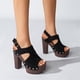 thumbnail image 4 of Sandalias de tacón de cuña Sandalias de color sólido con boca de pez de fondo grueso para mujer Wmkox8yii  hfjk3500, 4 of 7
