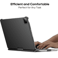 thumbnail image 4 of edaiser Swivel Keyboard Case Compatible with Apple iPad 11th Gen 2025 (A16)& iPad 10th Generation (10.9-inch); Rotatable Cover and Pencil Holder, Multi-Touch Trackpad, RGB Backlit, Black, 4 of 6
