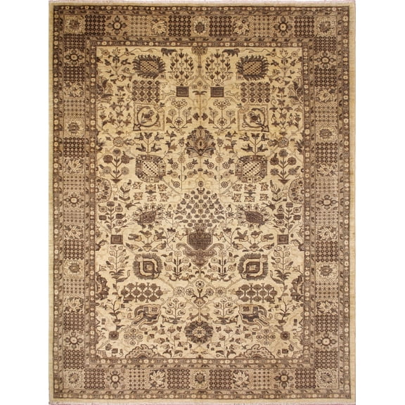 Peshawar Shams Beige/Beige Rug, 8'11" x 11'9"