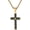 Gold no chain, variant on Unisex Stainless Steel Personality Hip Hop Punk Rhomboids Cut Inclined Plane Cross Biker Crucifix Necklace