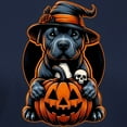 thumbnail image 3 of CafePress - Dog Halloween Pitbull Witch Women's Value T Shirt - Women's Traditional Fit Dark T-Shirt, 3 of 4