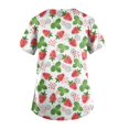 thumbnail image 3 of EHTMSAK Scrubs Tops 3xi Clearance Floral with Pocket Womens Clearance Scrub Tops Short Sleeve Working Uniform Blouse Shirt Green L, 3 of 3