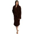 thumbnail image 1 of TowelSelections Women's Super Soft Plush Bathrobe Fleece Spa Robe Small-Medium Coffee, 1 of 4