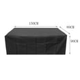 thumbnail image 3 of ZZkhGO Garden Table Cover Protector, Waterproof Windproof Tarp for Outdoor Furniture, Rectangular Cover for Table Chairs, 3 of 7