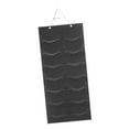 thumbnail image 4 of Perchero para sombreros sobre la puerta Organizador de gorras de béisbol detrás de la puerta Almacenamiento de gorras de pared Negro y gris, 4 of 9