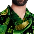 thumbnail image 5 of Saint Patrick's Day Men's Short Sleeve Beach Shirts, Casual Poplin Button Down Shirt, Summer Casual Printed Unisex Shirts, 5 of 6