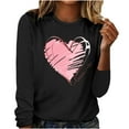 thumbnail image 2 of Ailaofu Valentines Day Sweatshirt for Women Funny Love Heart Shirts Casual Valentine Pullover Long Sleeve Tops, 2 of 3