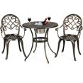 thumbnail image 1 of Costway 3pcs Outdoor Set Cast Aluminum Patio Bistro Attached Removable Ice Bucket, 1 of 10