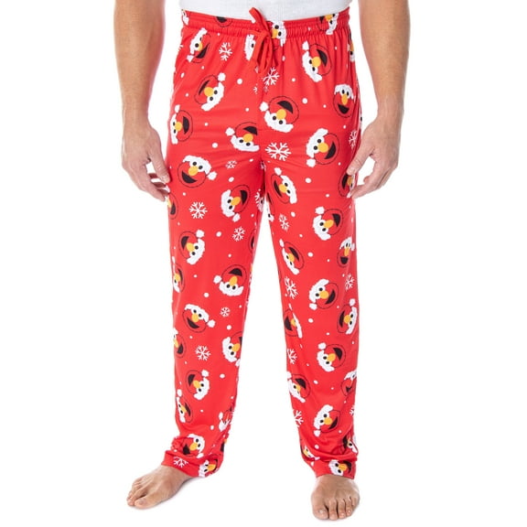 Sesame Street Men's Santa Elmo Christmas Holiday Lounge Pajama Pants