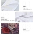 thumbnail image 5 of Coolnut Wolf and Flowers Hand Towels Set of 2 Soft Absorbent Kitchen Hanging Towels Dish Cloths Bathroom Hand Towels with Loop & Hook for Kitchen Bathroom Wash cloth, 5 of 7