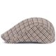 thumbnail image 1 of Gorra plana con estampado de pata de gallo de tweed para hombre, 1 of 3