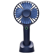 Cynthia Mini handheld portable fan, handheld personal fan, rechargeable battery cooling desktop fan (with base), 2000 mAh battery 4 modes, suitable for outdoor home office travel (black red)