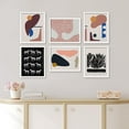 thumbnail image 2 of PixonSign Framed Canvas Print Wall Art Set - Mid-Century Geometric Horses Black Plant & Humanities Pattern Poster - Set of 6 Abstract Artwork Minimalism Cultural Art Wall Décor - 8"x10"x6 White, 2 of 5