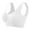 White, variant on 3PCS Women Bra Hollow Out Soft Breathable Solid Color Elastic Push Up Shockproof Sweat Absorption Anti-snagging Wireless Sports Yoga Jogging Bra Lady Underwear ,White,38B