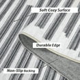 thumbnail image 3 of Hasoo Modern Rug Geometric Lines Area Rug for Living Room Bedroom Kitchen Dining Room Home Office Floor Rug 9' x 12', Beige/Gray, 3 of 6