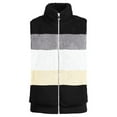 thumbnail image 4 of Fartey Plus Size Womens Fleece Vest with Hood Casual Warm Sleeveless Zip Up Sherpa Vest Jacket Lightweight Cozy Winter Coats Fashion Color Block Waistcoat with Pockets XL, 4 of 4